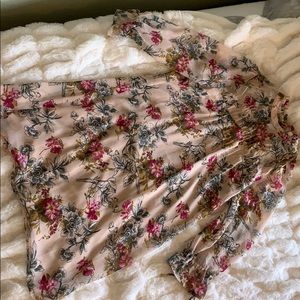 Express floral pink and green dress